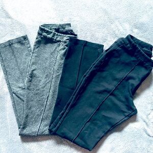 2 Soma Pointe Leggings Pants Black + Grey Small